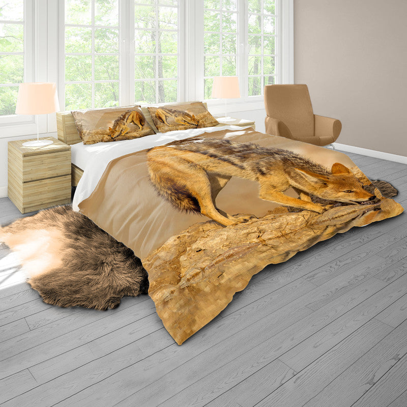 Black Backed Jackal By Fanie Heymans Duvet Cover Set