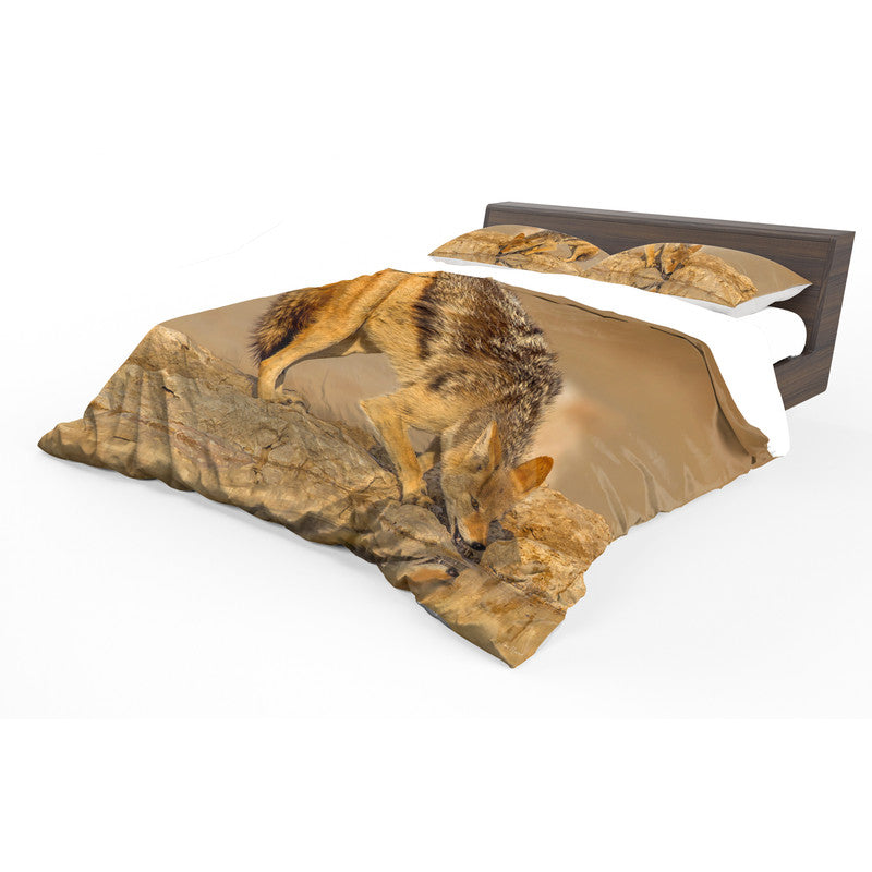 Black Backed Jackal By Fanie Heymans Duvet Cover Set
