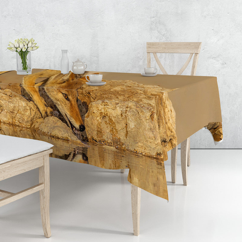 Black Backed Jackal by Fanie Heymans Rectangle Tablecloth