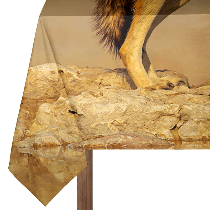 Black Backed Jackal by Fanie Heymans Rectangle Tablecloth