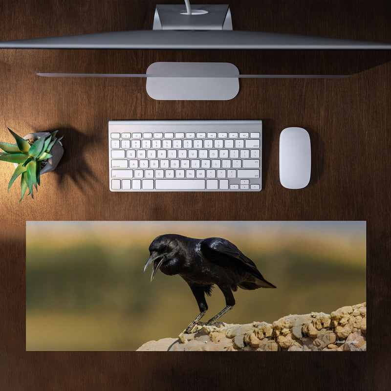 Black Crow Desk Pad by Annette Heymans
