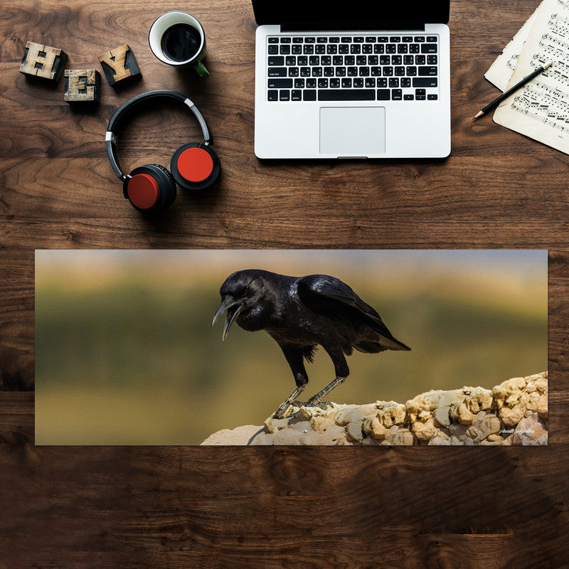 Black Crow Desk Pad by Annette Heymans