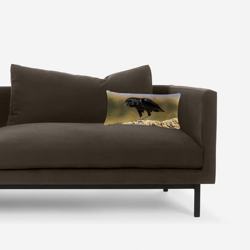 Black Crow Oblong Luxury Scatter by Annette Heymans