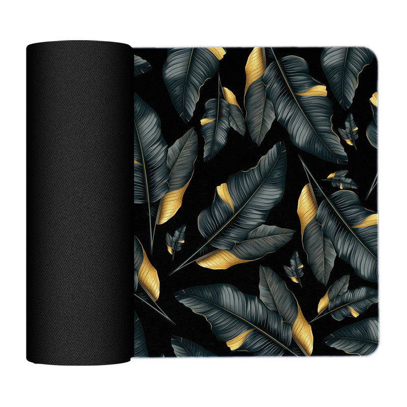 Black Gold Leaf Pattern Placemats By Mark Van Vuuren
