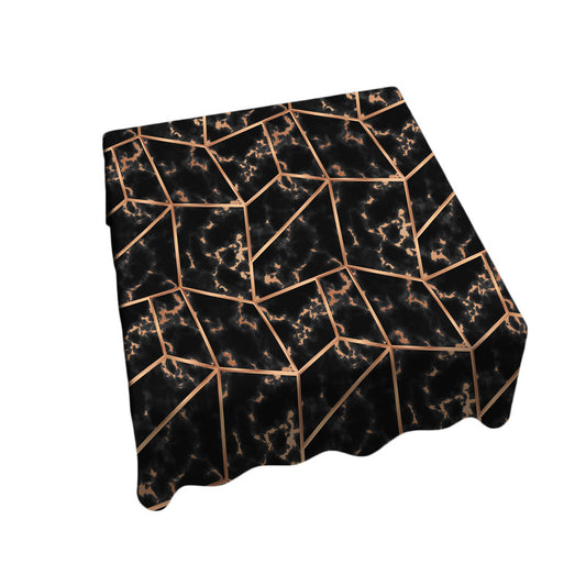 Black Marble Square Tablecloth