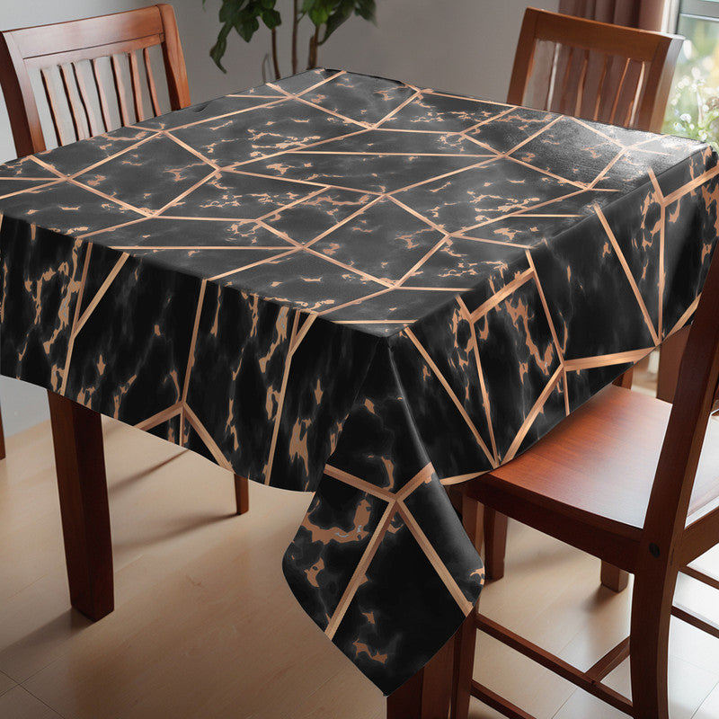 Black Marble Square Tablecloth