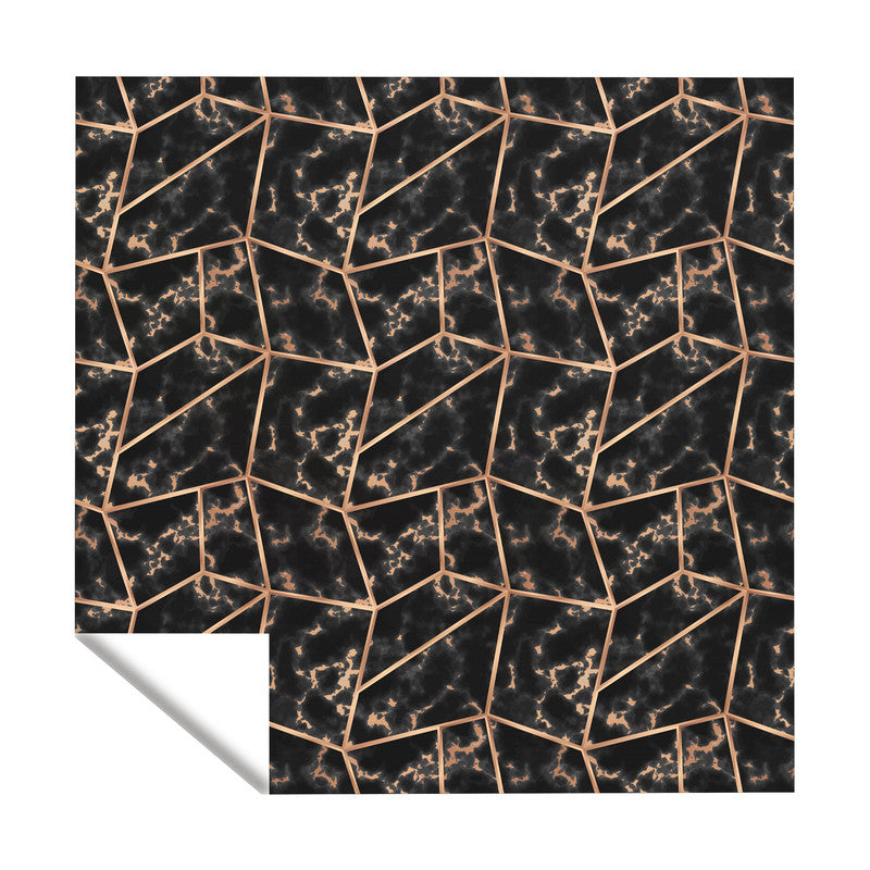 Black Marble Square Tablecloth
