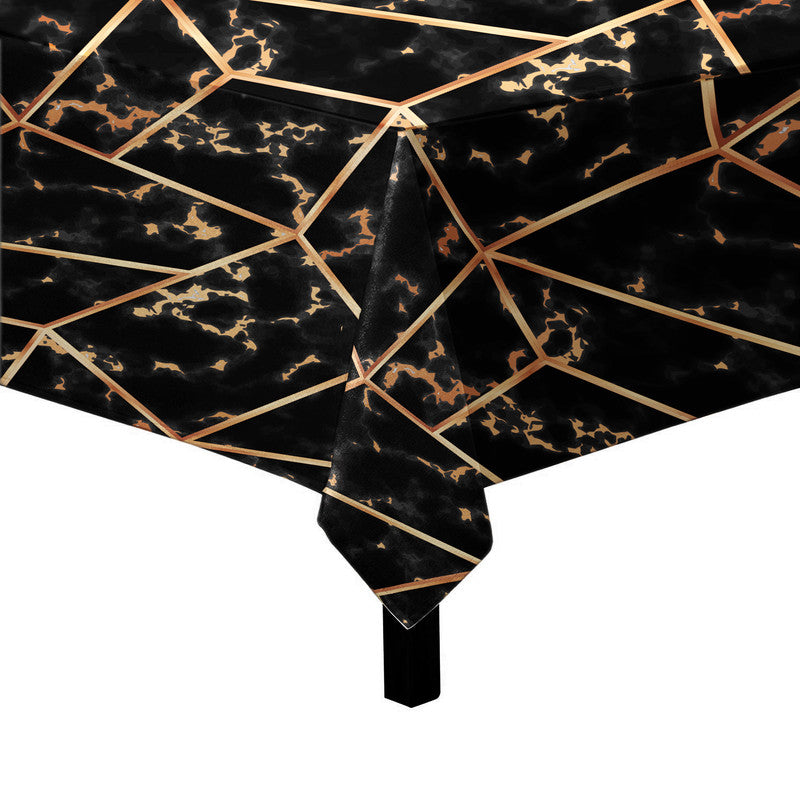 Black Marble Square Tablecloth