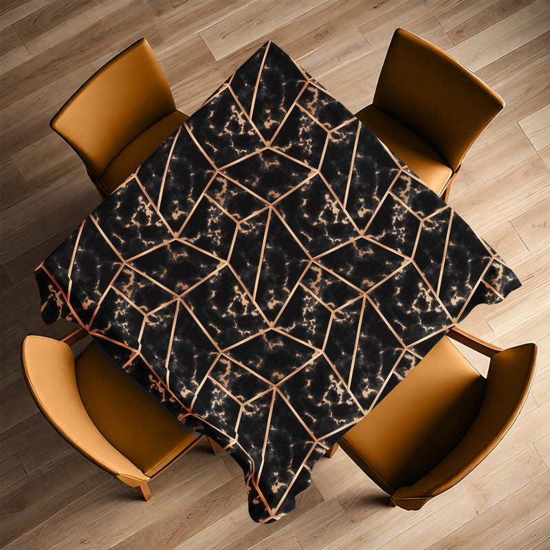 Black Marble Square Tablecloth