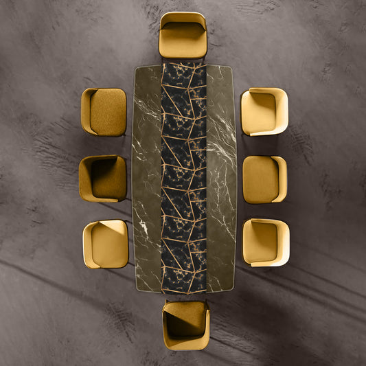 Black Marble Table Runner