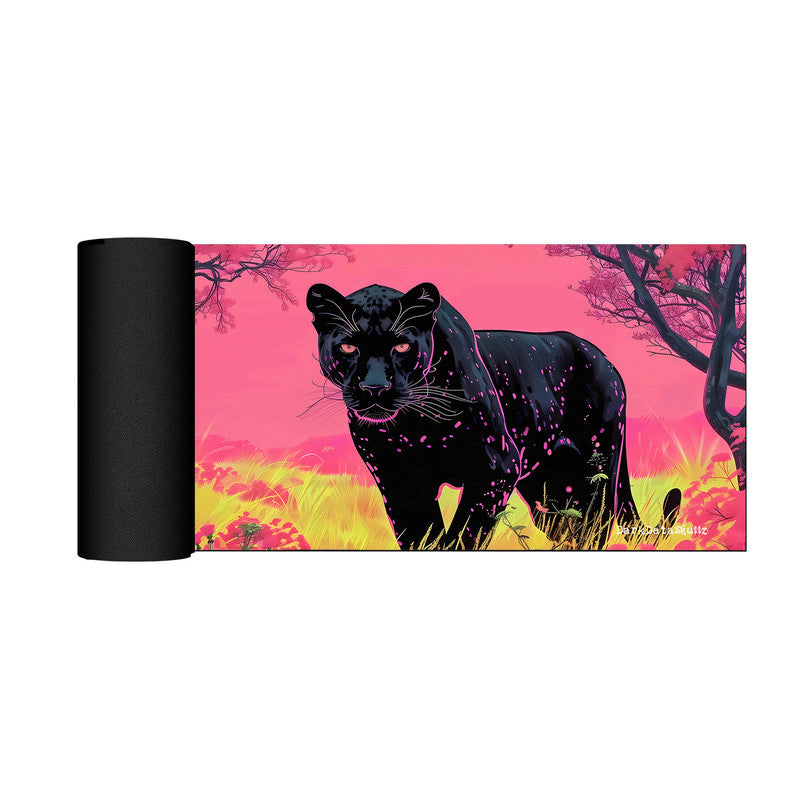 Black Panther Large Desk Pad by Wikus Schalkwyk