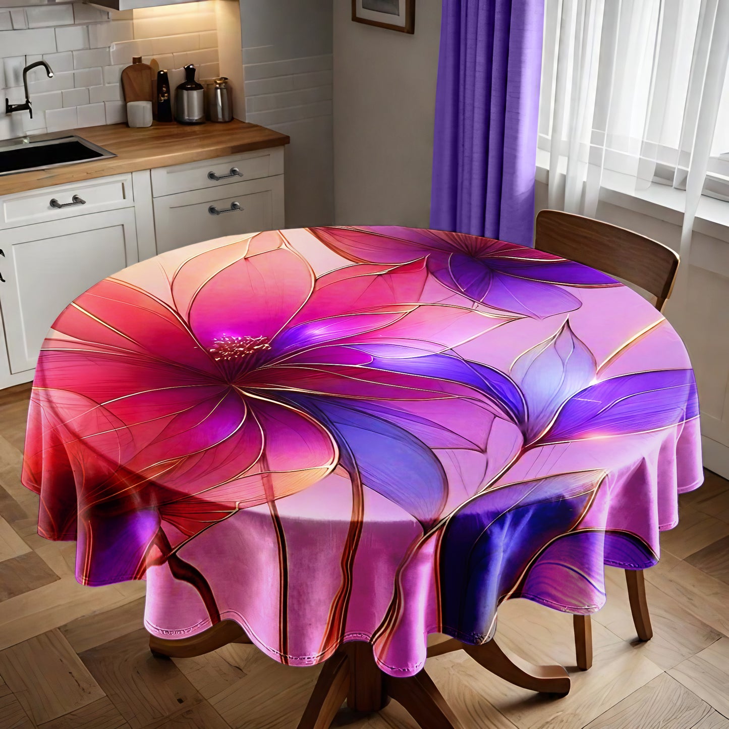 Bloom Aura Round Tablecloth