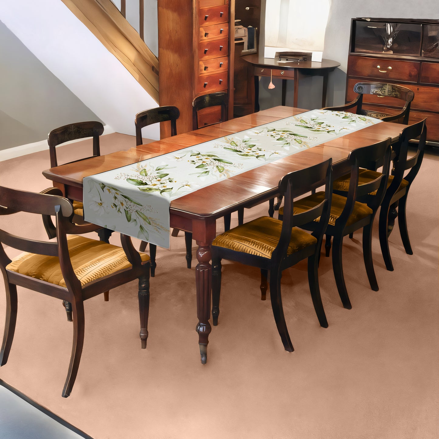 Bloom in Sage Table Runner by Mark van Vuuren