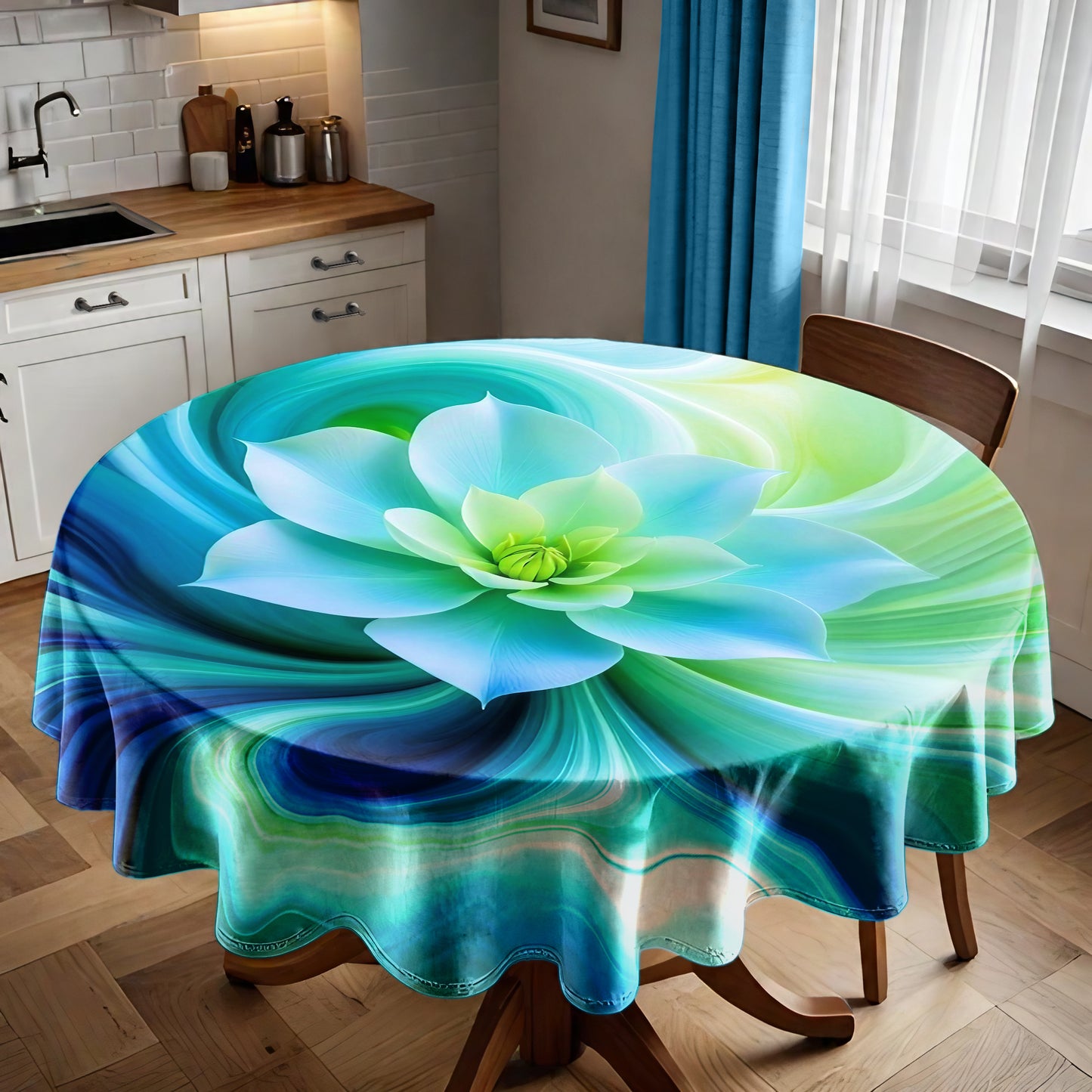 Blooming Breeze Round Tablecloth