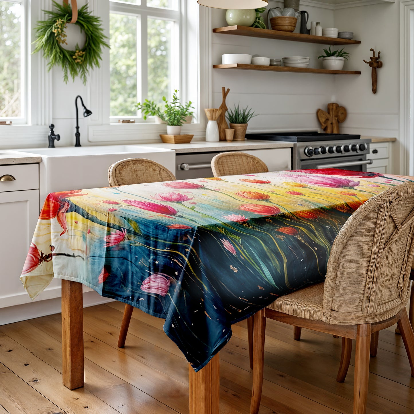 Blooming Harmony Rectangle Tablecloth