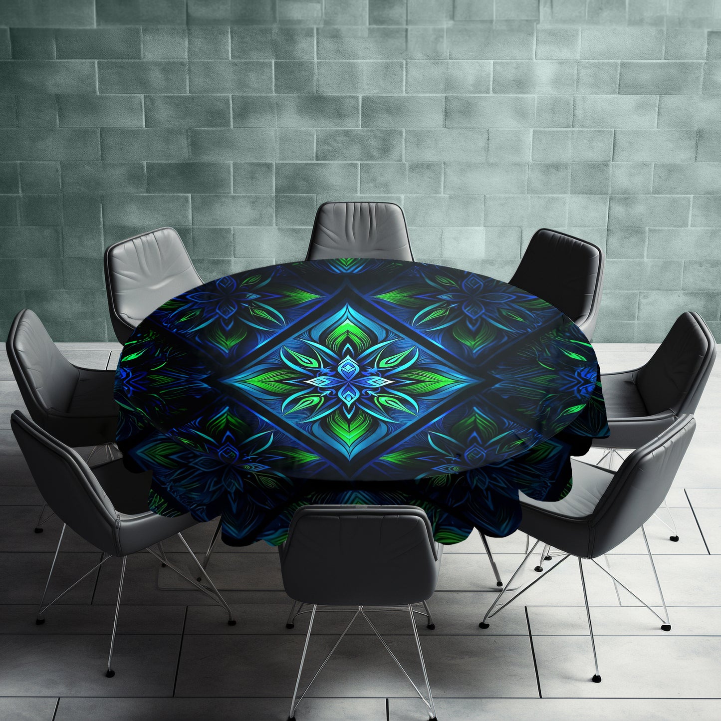 Blossom Storm Round Tablecloth
