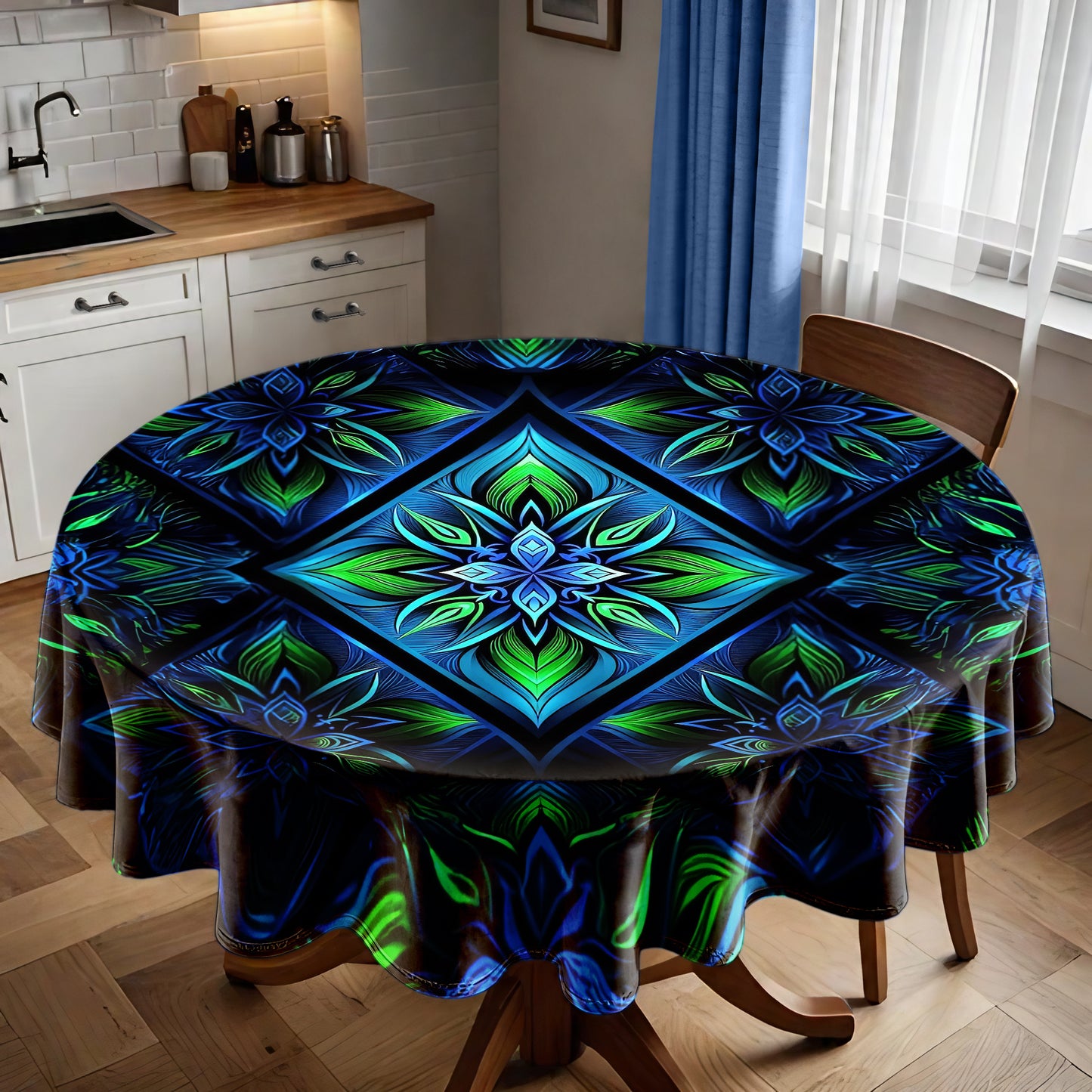 Blossom Storm Round Tablecloth