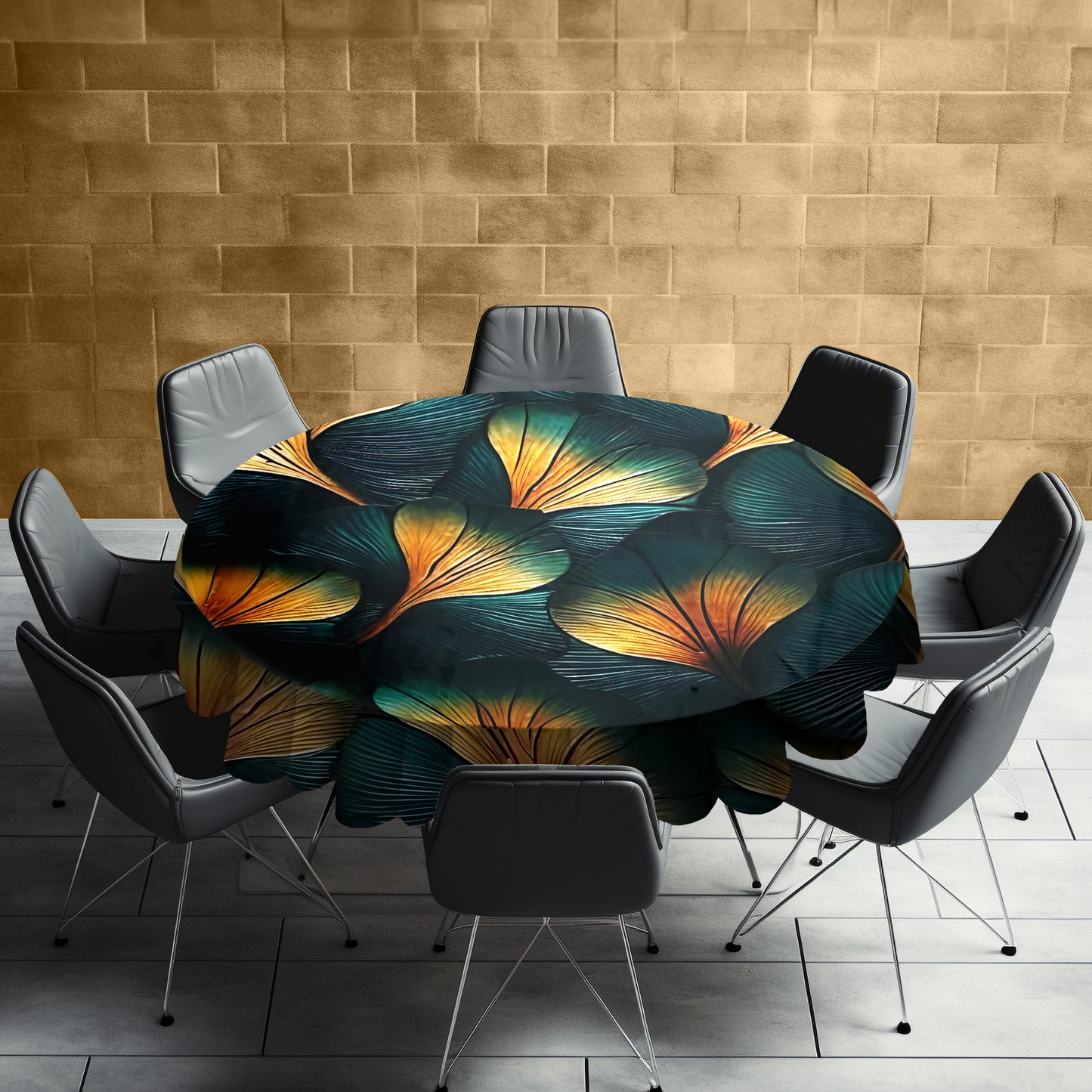 Blossom Storm Round Tablecloth