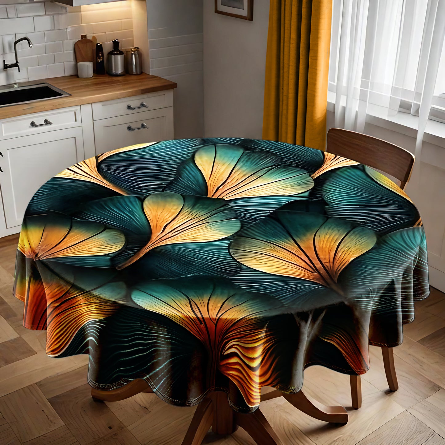 Blossom Storm Round Tablecloth