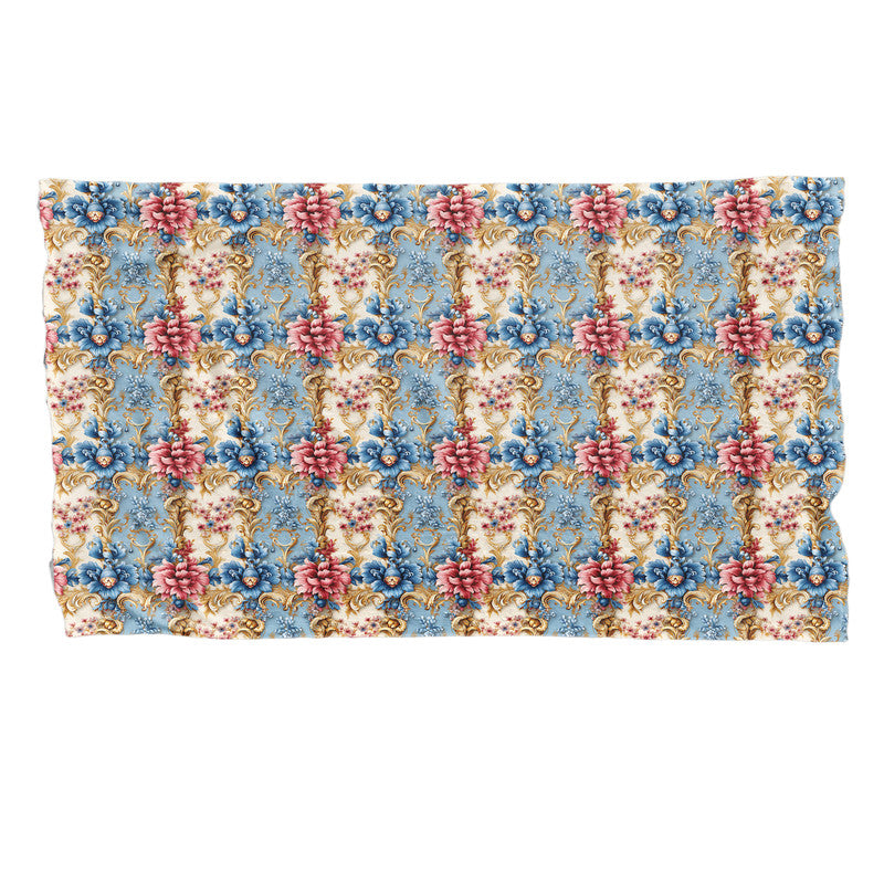 Blue And Cream Light Bed Throw