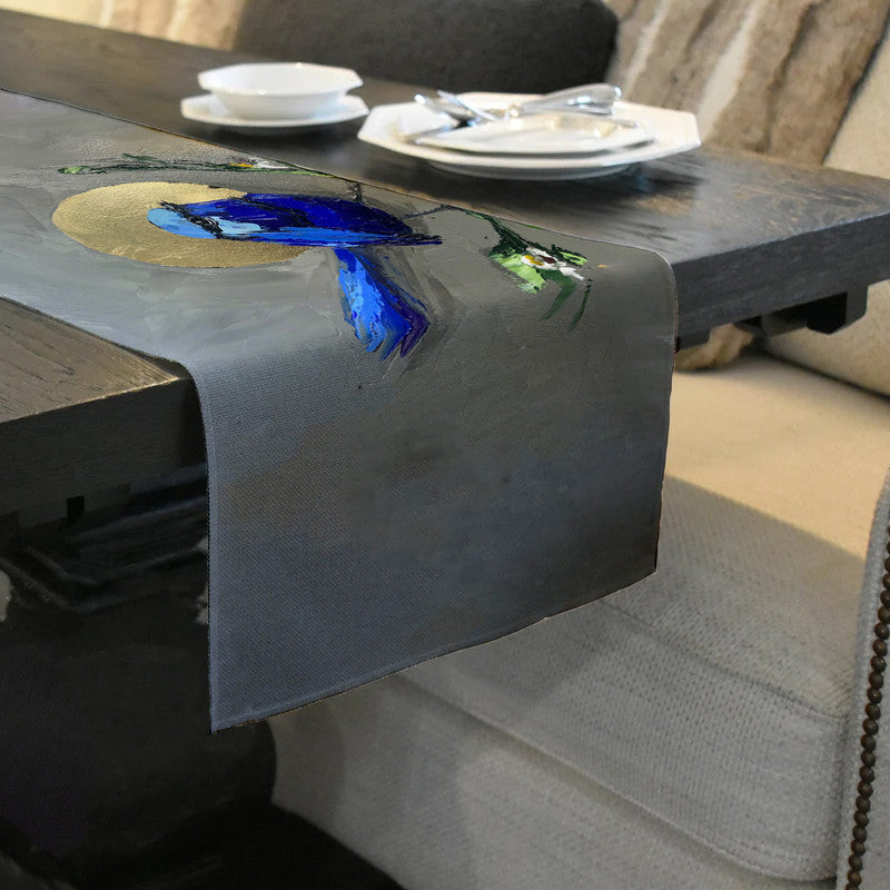 Blue Birds Sunrise Table Runner by Juanette Menderoi