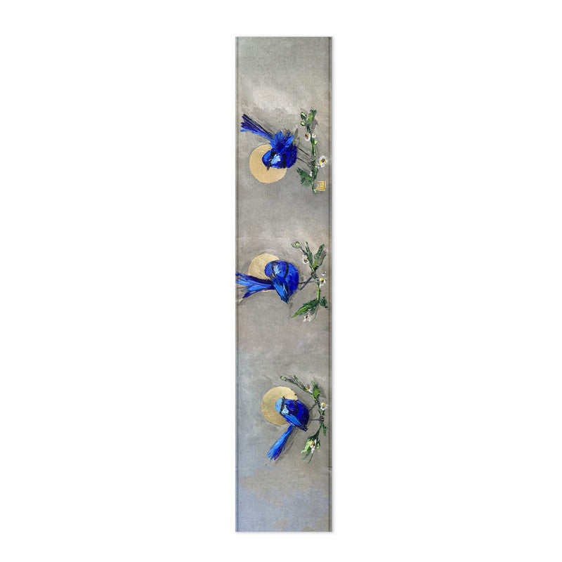 Blue Birds Sunrise Table Runner by Juanette Menderoi