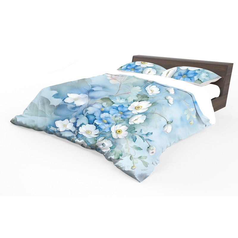 Blue Blossoms Fade Duvet Cover Set