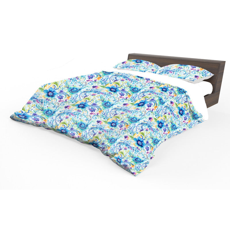 Blue Curls Duvet Cover Set