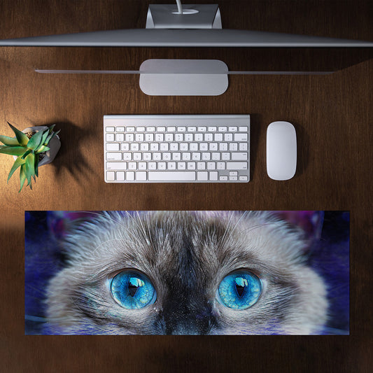 Blue Eyed Cat Large Desk Pad