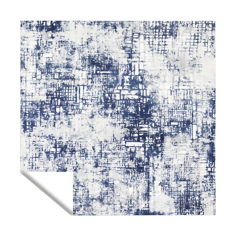 Blue Hash Abstract Square Tablecloth