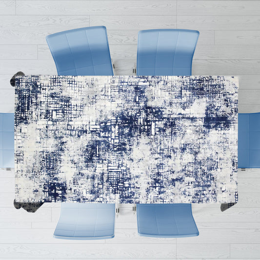 Blue Hash Rectangle Tablecloth