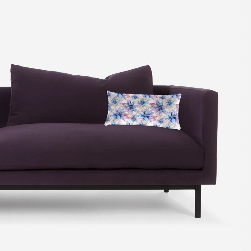 Blue Lilies Oblong Luxury Scatter