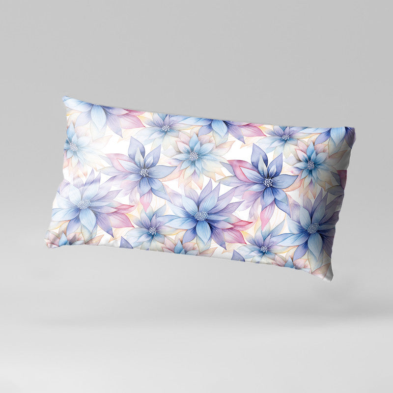 Blue Lilies Oblong Luxury Scatter