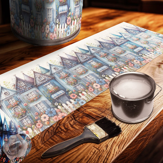 Blue Valley Drum Decoupage