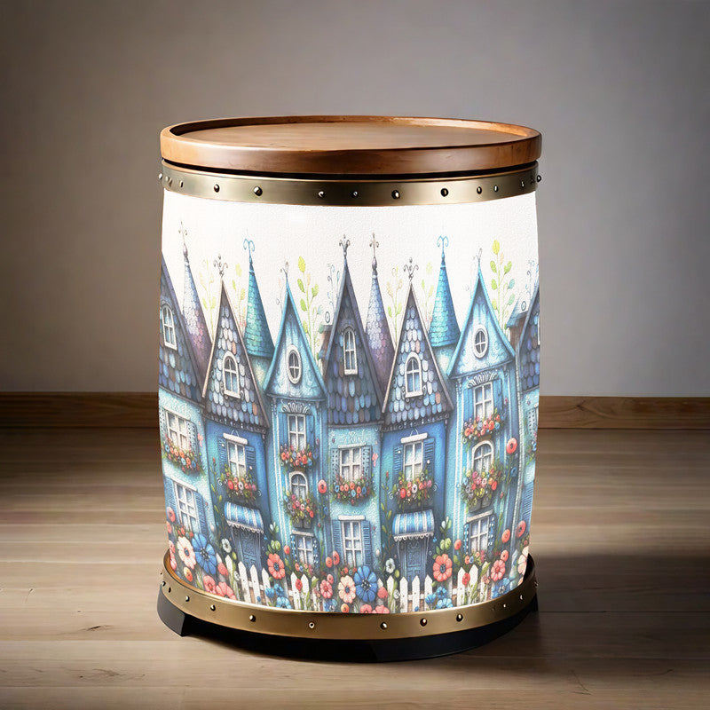 Blue Valley Drum Decoupage