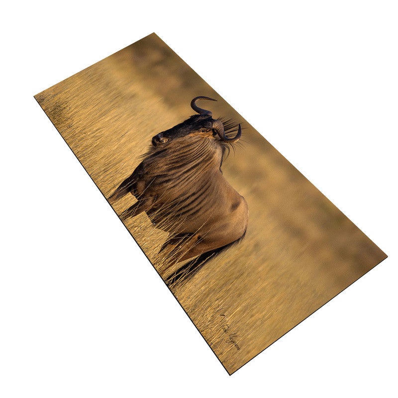 Blue Wildebeest Golden Hour Large Desk Pad By Fanie Heymans