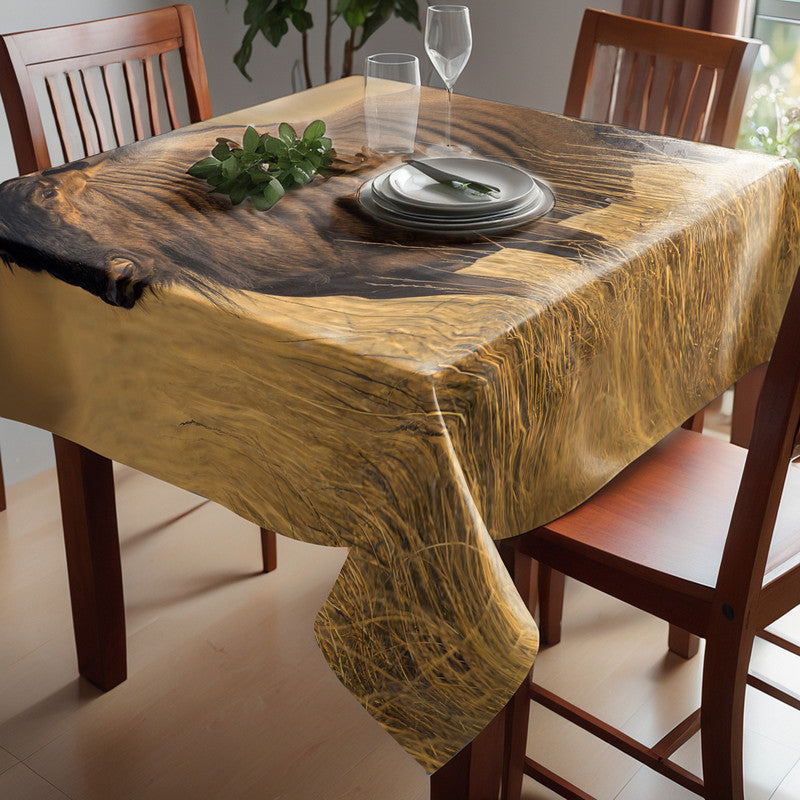 Blue Wildebeest Golden Hour Square Tablecloth By Fanie Heymans