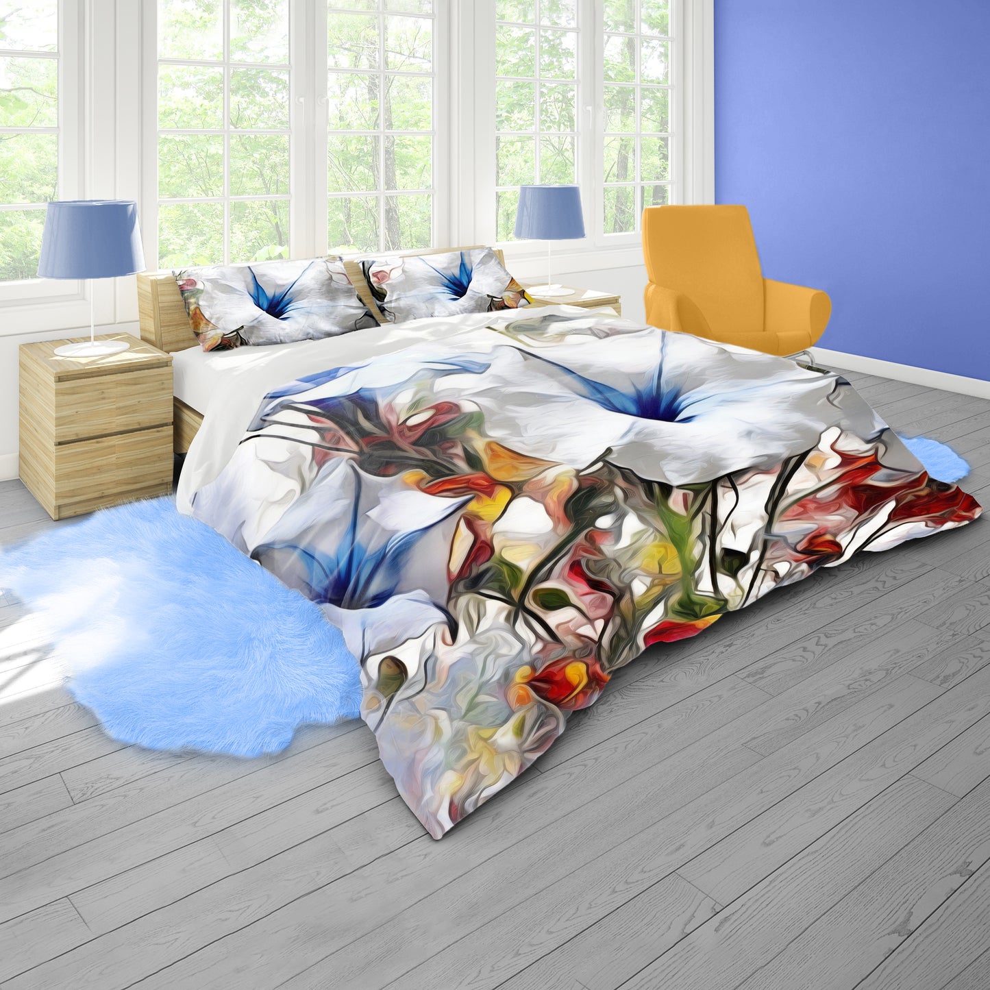 Blue Bells Duvet Cover Set
