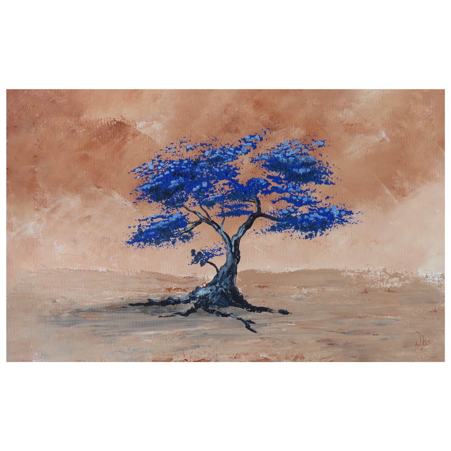 Blue Blossom Tree By Wikus Hattingh Rectangle Tablecloth
