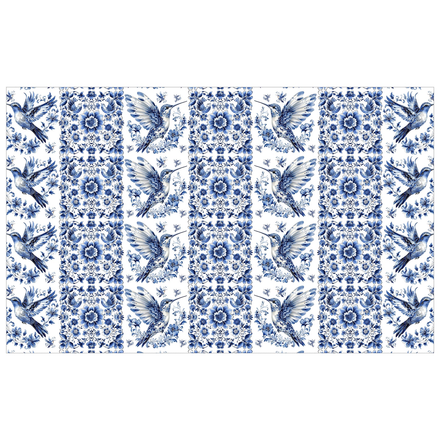 Blue Hummingbird Rectangle Tablecloth by Mark van Vuuren