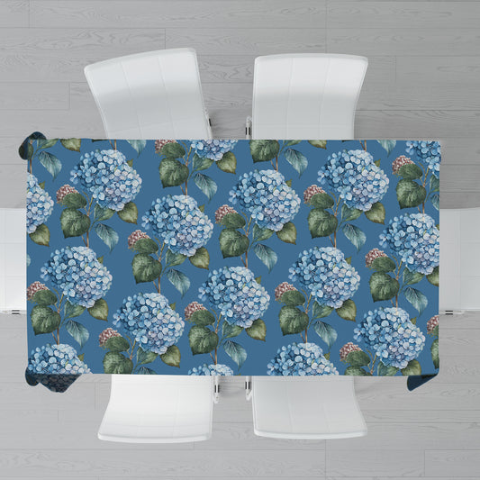 Blue Hydrangeas Rectangle Tablecloth by Mark van Vuuren