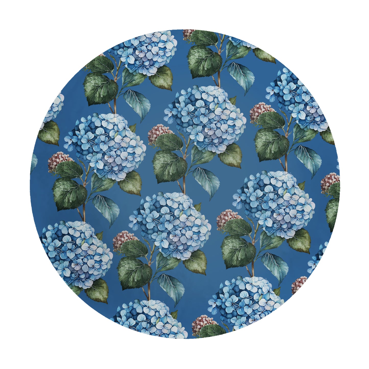 Blue Hydrangeas Round Tablecloth by Mark van Vuuren