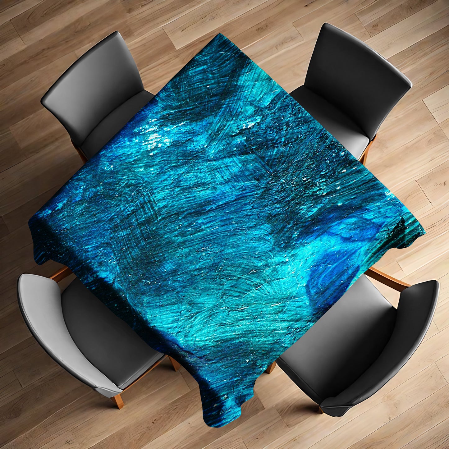 Blue Shadow Square Tablecloth