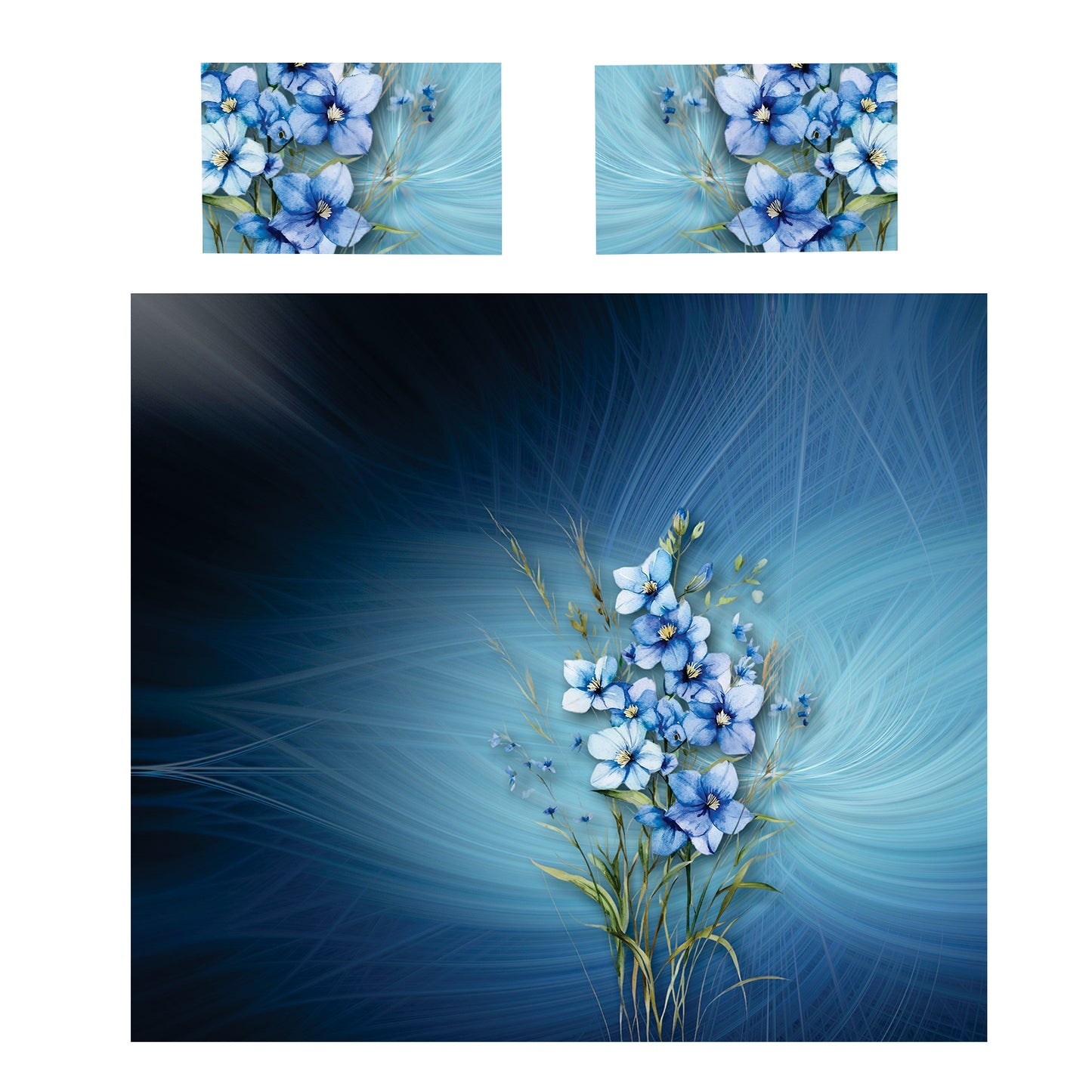 Blue Sweetloves Duvet Cover Set