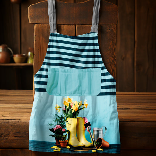 Blue Gardener Medium Length Apron