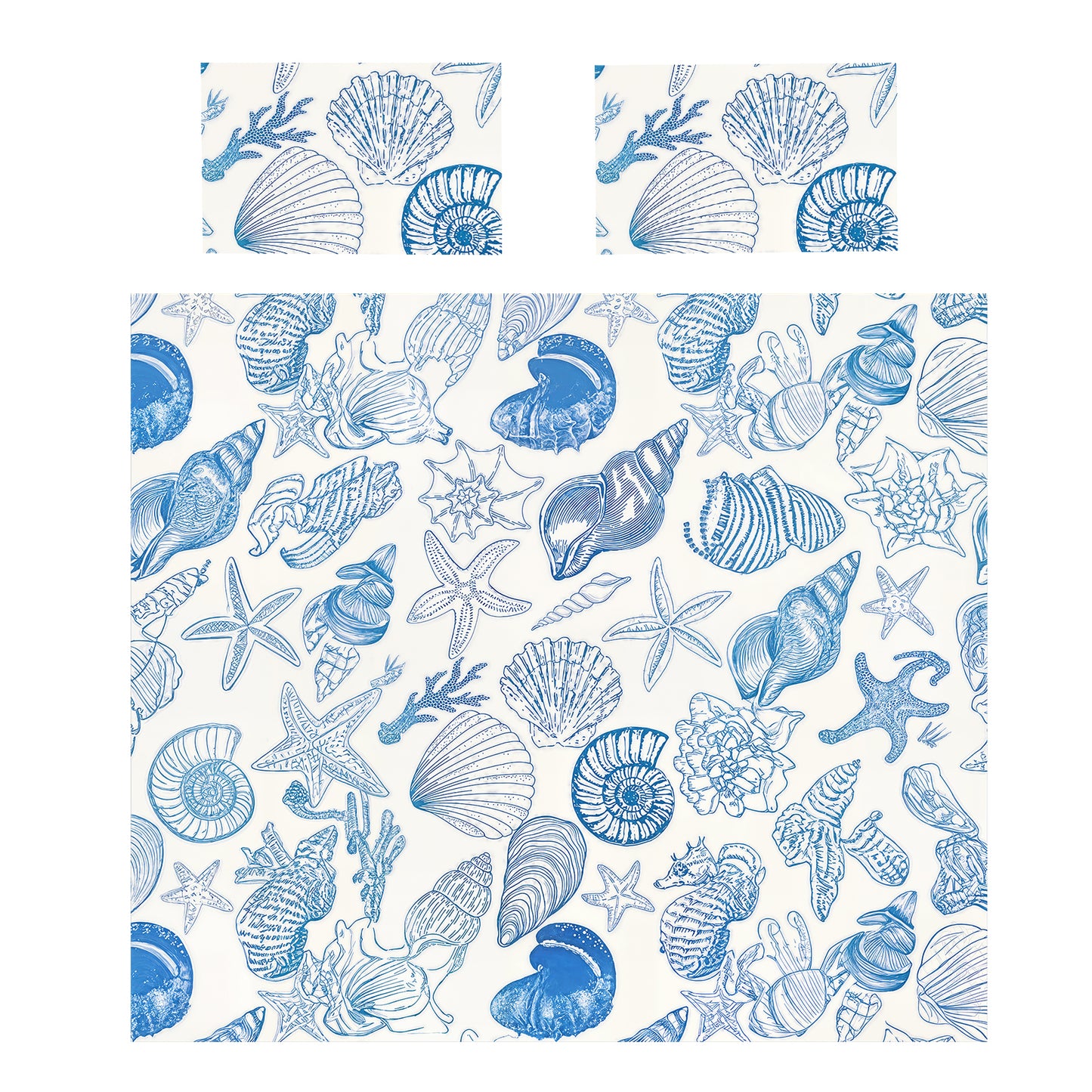Blue and White Seaside Duvet Cover Set