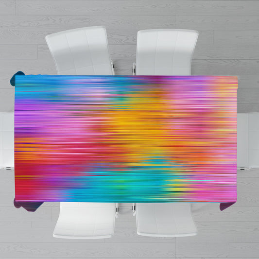 Blur Of Rainbow Rectangle Tablecloth