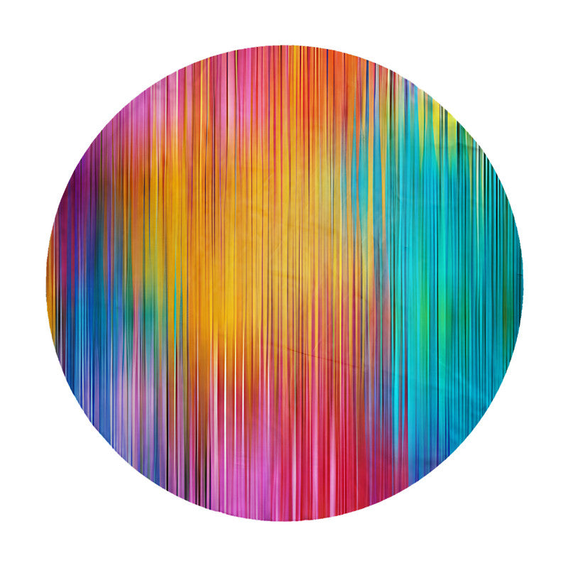 Blur of Rainbow Round Tablecloth