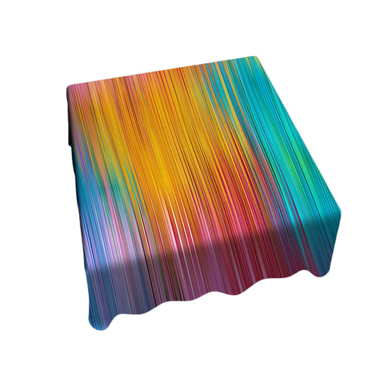 Blur Of Rainbow Square Tablecloth