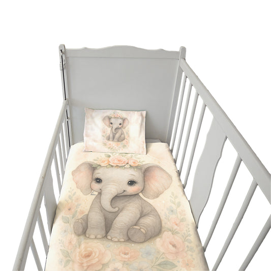 Blush Baby Elephant Princess Cot Set by Nathan Pieterse